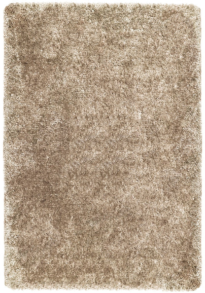 Waschbarer, zotteliger, weicher, flauschiger, rutschfester Teppich in Steinbeige von My Lux