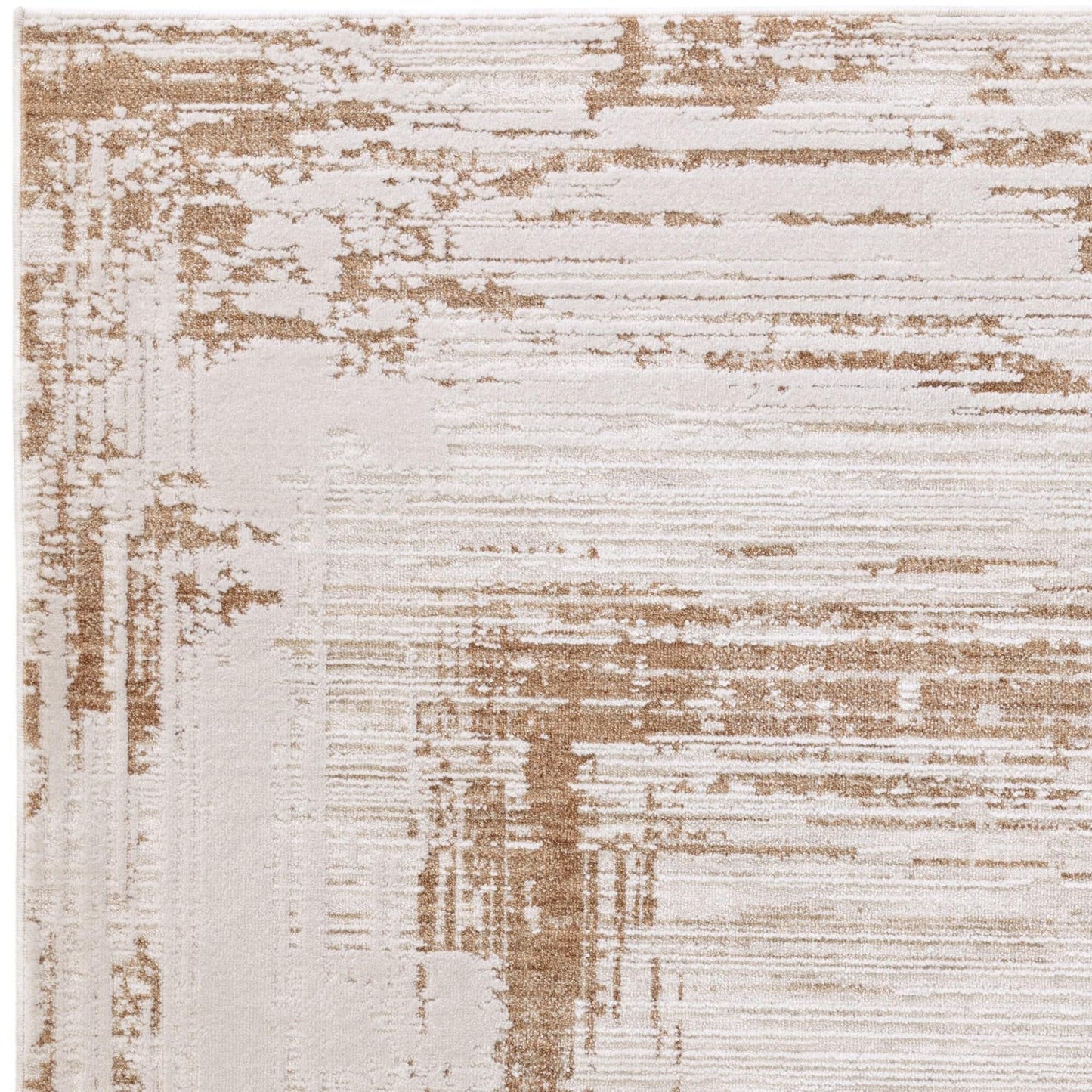 Anders AN05 Beige Natural – Bordered Abstract Shimmer and Timeless Boho Elegance