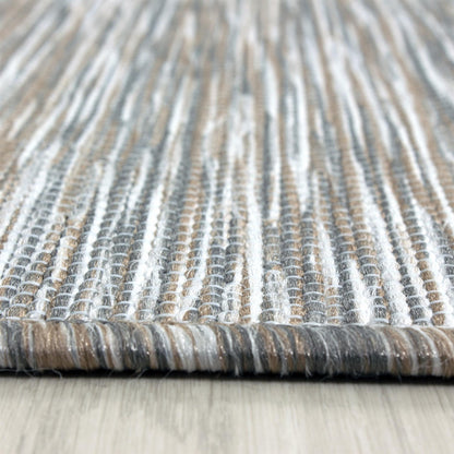 Mambo 2000 Modern Taupe Textured Indoor & Outdoor Flatweave Rug