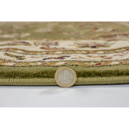 Sherborne Green Rug Traditional Classic Oriental Bedroom Living Room Rug