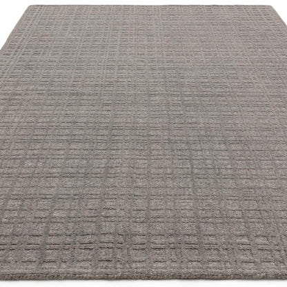 Thatch Taupe Handwoven Wool Rug – Neutral Checked Textured Carpet for Modern Interiors