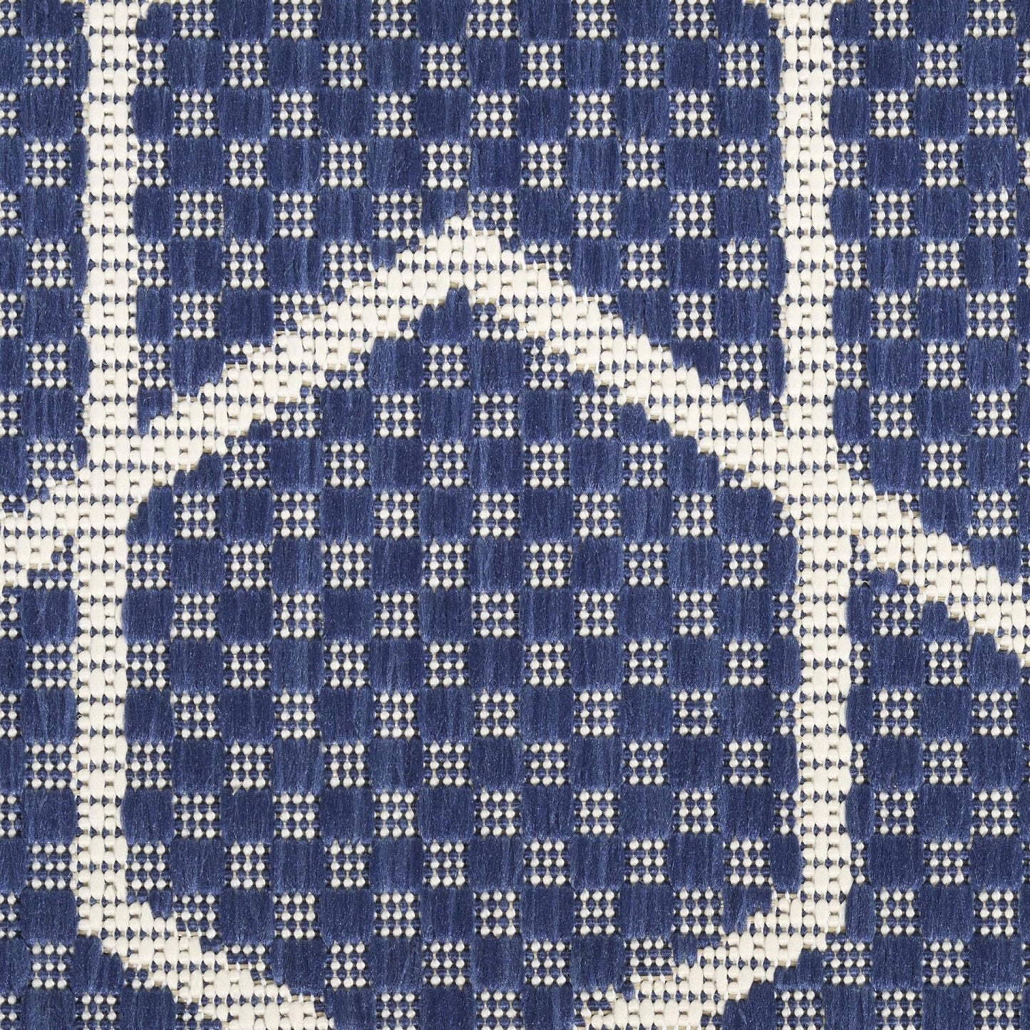 Horizon HOZ01 Modern Geometric Classic Trellis Navy Blue Indoor & Outdoor Flatweave Rug