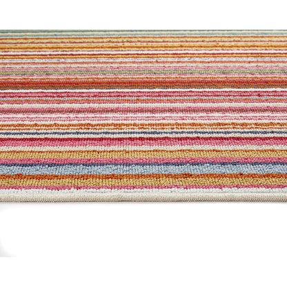 Waschbarer Läuferteppich für Eingangsbereich, Hauseingang, Küche, Flurtür – Gestreift, Regenbogenfarben, Mehrfarbig