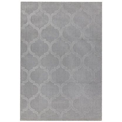 Antibes AN01 Contemporary Grey Trellis Indoor-Outdoor Rug – Durable Geometric Flatweave