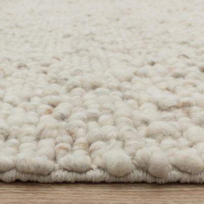 Adler Hand Woven Boucle Wool Ivory Rug – Natural & Sustainable Luxury