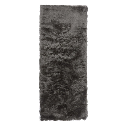 Whisper Shaggy Rug Silky Shiny Soft High Pile Plush Rug in Graphite – Luxurious Softness & Modern Shine