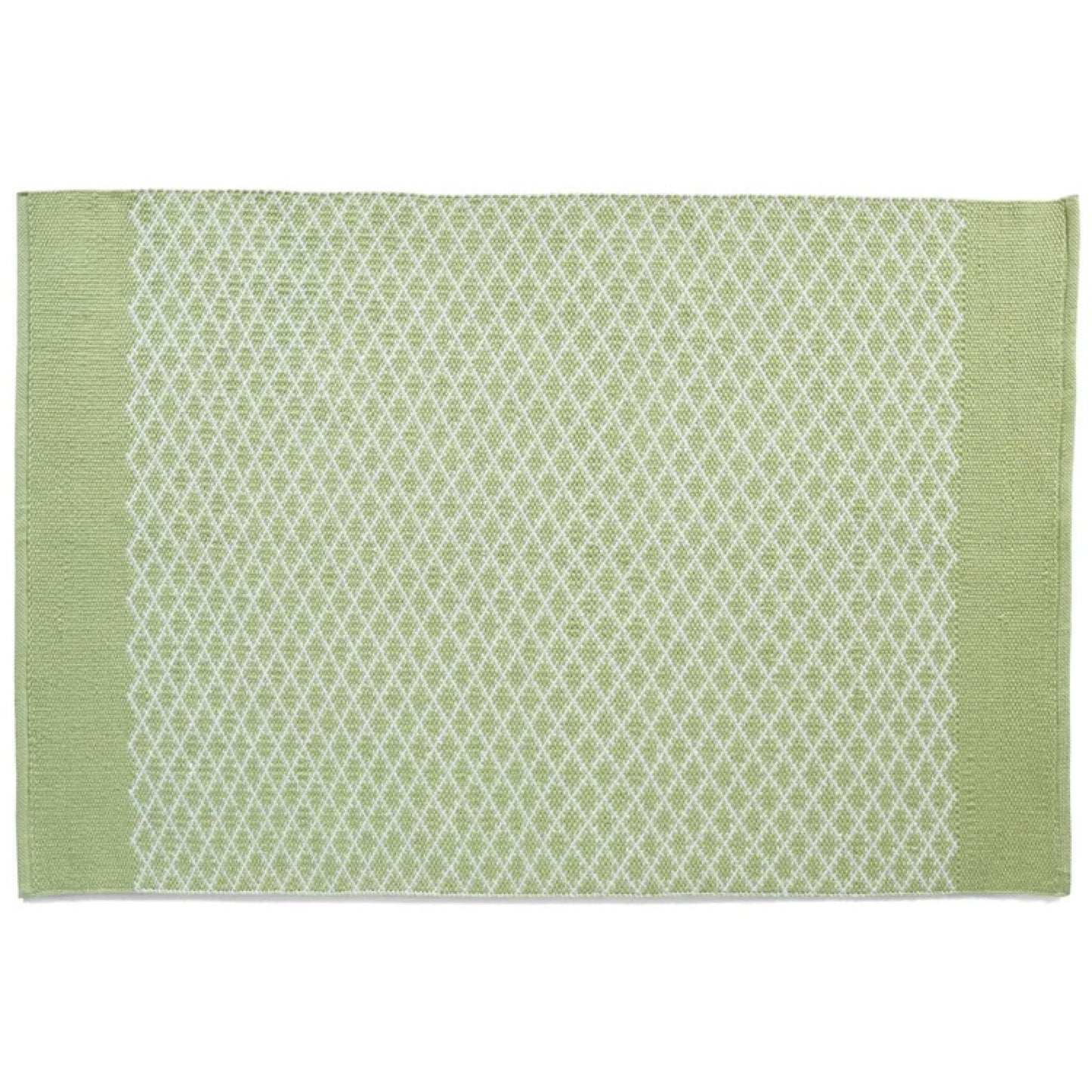 Hug Rug Woven Trellis Washable Indoor Outdoor Rug Green