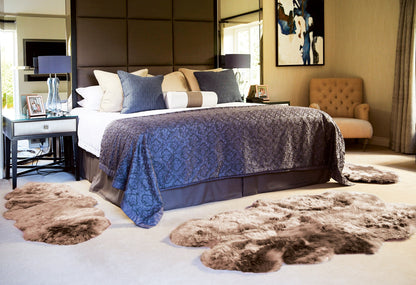 Genuine Sheepskin Animal Fur Soft Wool Shaggy Mink Rug