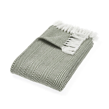 Hug Rug Woven Herringbone Throw Blanket Bed Sofa Chair Cover in 130 x180 cm