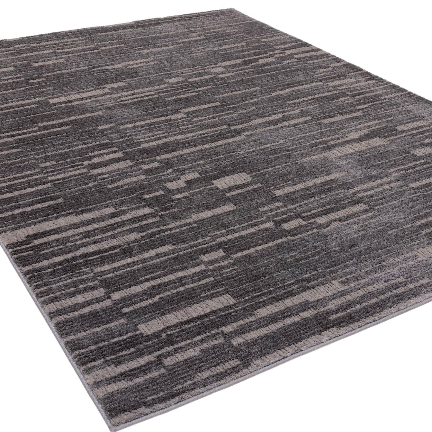 Axel AX07 Modern Striped Chevron Charcoal Rug – Durable & Soft Urban Style