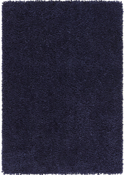 Origins Portland Modern Plain High Pile Super Soft Fluffy Shaggy Rug in Navy Blue