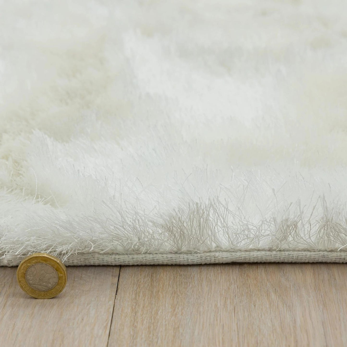 Whisper Shaggy Rug Silky Shiny Soft High Pile Plush Rug in Ivory – Luxurious Softness & Elegant Shine