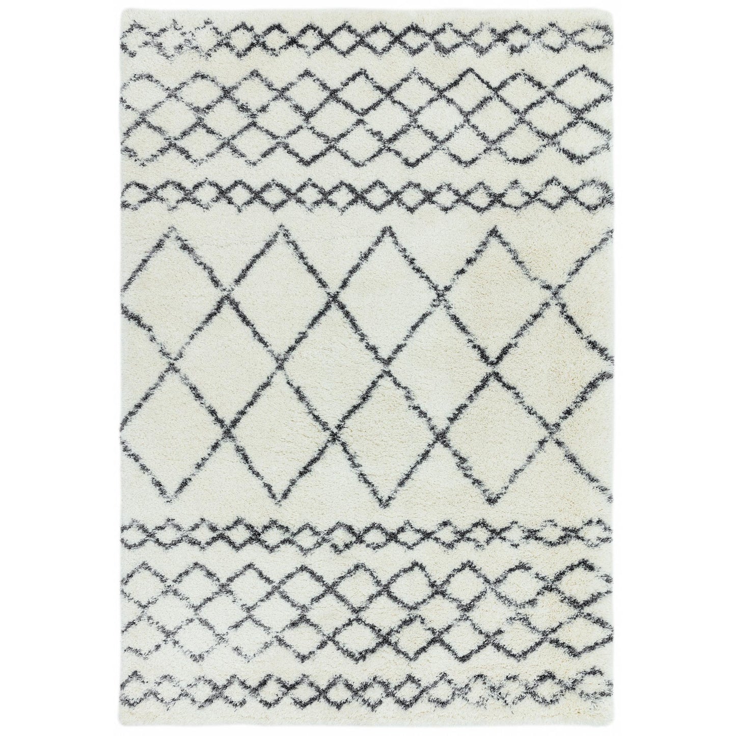 Alto AL02 Cream Grey – Bold Moroccan Intrigue and Soft Shaggy Comfort